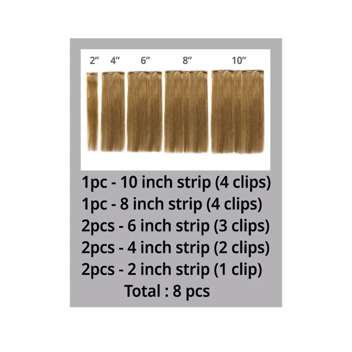 Eve Seamless Clip On Human Hair Extensions
