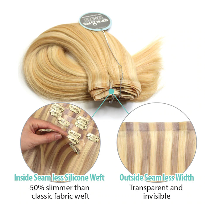 Eve Seamless Clip On Human Hair Extensions